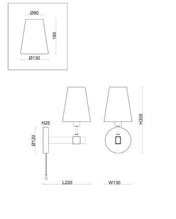 Настенный светильник (бра) Freya FR5268WL-01B